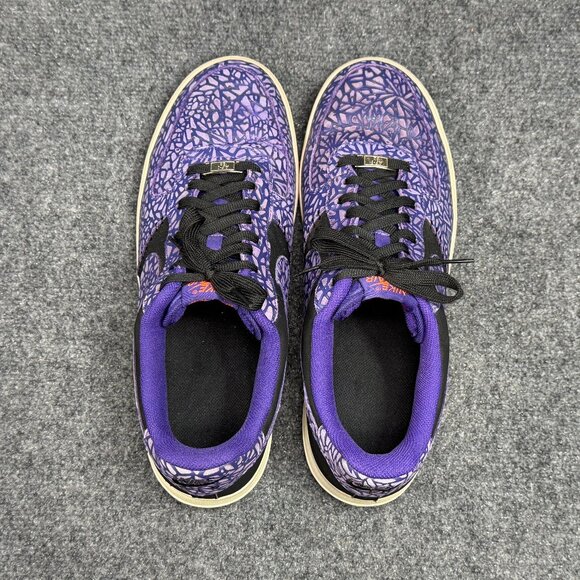 Nike Air Force 1 Low‎ Shoes Men\'s Size 13 Crackled Purple Black Athletic Retro main image 6